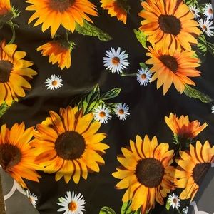 Plus sunflower print knot one piece swimsuit